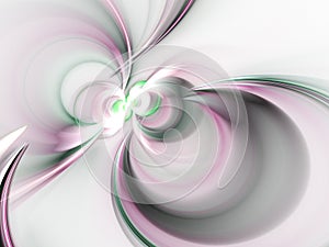 Soft feathery fractal spiral