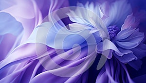 Soft floral blue-purple background by Generative AI