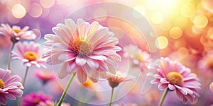 Soft flower background made with color filters, unfocused photo