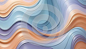 Soft Gradient Abstract with Pastel Waves by AI Generated