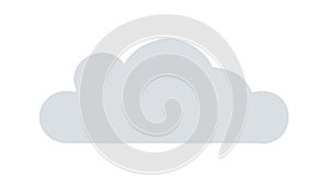 Soft Fluffy Cloud Vector Icon in Flat Style, vector design Generative AI