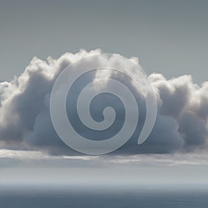 A soft and fluffy interpretation of a cloud, with textured and patterned shapes resembling a fluffy cloud1, Generative AI