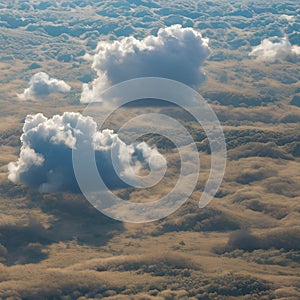 A soft and fluffy interpretation of a cloud, with textured and patterned shapes resembling a fluffy cloud4, Generative AI