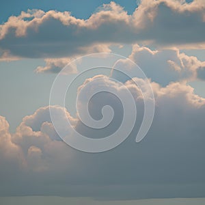 A soft and fluffy interpretation of a cloud, with textured and patterned shapes resembling a fluffy cloud3, Generative AI