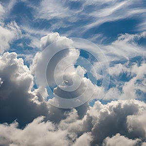 A soft and fluffy texture with fluffy clouds and cotton candy1, Generative AI