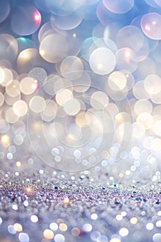 Subtle white sparkles in a soft-focus setting. Modern blurred bokeh background with soft details with bright and brilliant colors