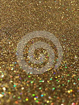 Soft focus gold glitter sparkle background