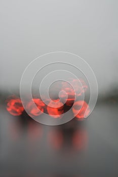 Soft Focus Rainy View From Car