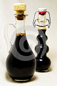 Soft focus of traditional balsamic vinegard of Modena, produced from cooked grape