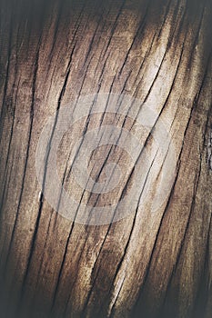 Soft focus vintage style old aged wooden with crack pattern