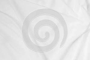 Soft focus white smooth ripple linen fabric texture background