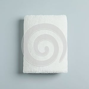 Soft folded towel on light background