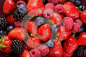 Soft fruits on plate