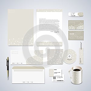 Soft geometric background design for corporate identity