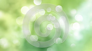 The soft glow of bokeh lights creating a serene green background. AI generated image