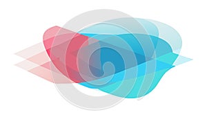 Soft Gradient Abstract Overlapping Shapes Vector, vector design Generative AI