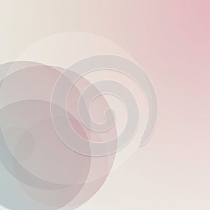 Soft gradient background with overlapping translucent circles creating a serene and