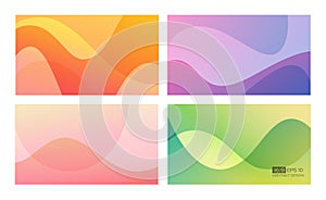 Soft gradient color background set