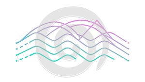 Soft Gradient Wavy Lines Abstract Background Design, vector design Generative AI