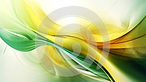 Soft green and yellow abstract waves background