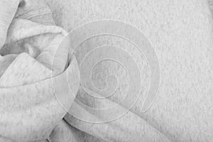 Soft grey cotton, elastane and polyester fabric texture background