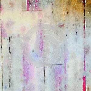 Soft grungy watercolor background with wood grain texture