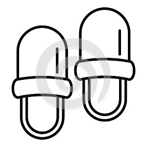 Soft home slippers icon outline vector. Fashion comfortable