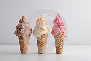 Soft ice creams food. Generate Ai