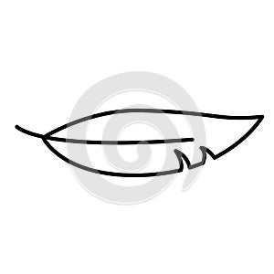 Soft icon, vector illustration. Feather.