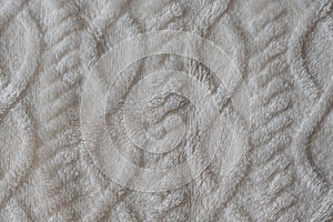 Soft Knitted Fabric with Cable Pattern Close-Up