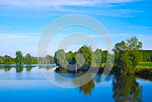 Soft Landscape Reflections in Rhone River France