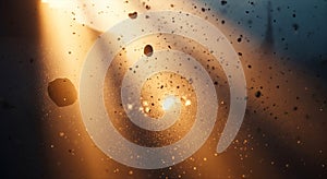 Soft Light Rays And Floating Dust Abstract Background