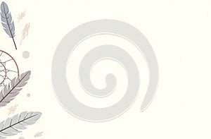 Dreamcatcher and Feathers Background