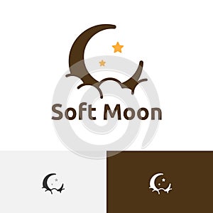 Soft Moon Cloud Crescent Stars Sky Night Space Logo