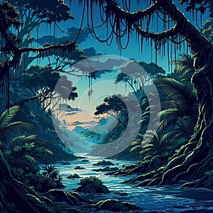 Jungle River's Silent Flow