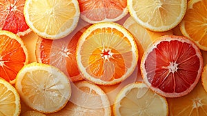 Soft Orange Citrus Slice Watercolor Background photo