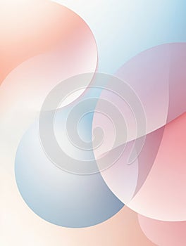 Modern minimalist background featuring soft geometric shapes in light pastel tones with smooth gradients and subtle drop