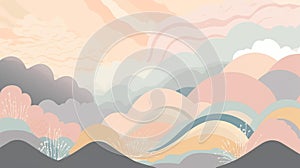 Soft Pastel Background Illustration