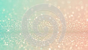 Soft pastel bokeh background with shimmering glitter and light particles