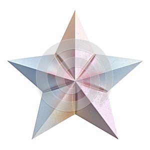 A soft pastel-colored star sculpture stands as a symbol of hope and aspiration