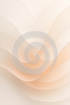 Soft peach and beige abstract waves on a minimalistic background