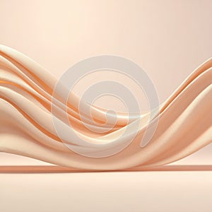 Soft Peach Fabric Waves