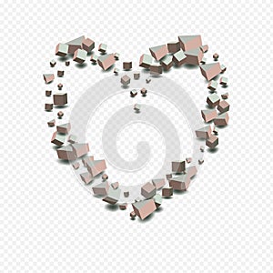 Soft Pink Brick Vector Transparent Background