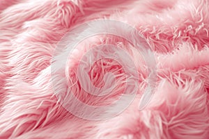 Soft Pink Faux Fur Texture, Cozy Background Concept