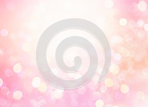 Soft pink glowing bokeh blur background,