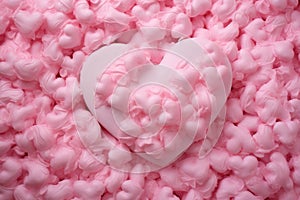 Soft Pink heart foam. Generate Ai