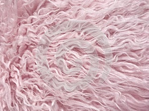 Soft pink rug or hairy fabric texture and background