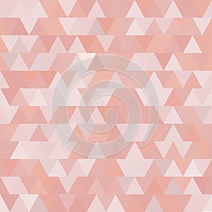 Soft pink vector seamless pattern with triangles. Abstract background.