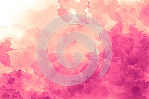 Soft pink watercolor splash. abstract textured gradient on white background