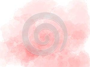 Soft pink watercolor splash. abstract textured gradient on white background